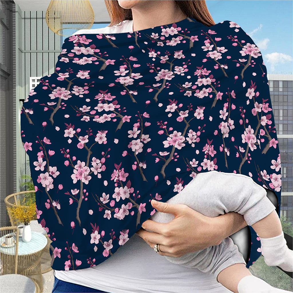 Pink Sakura Cherry Blossom Pattern Print Baby Seat Cover
