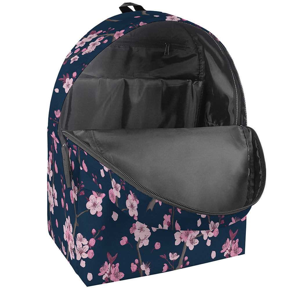 Pink Sakura Cherry Blossom Pattern Print Backpack