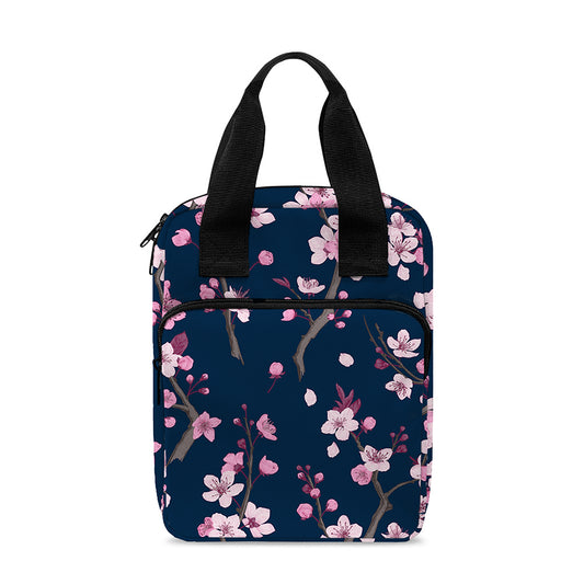 Pink Sakura Cherry Blossom Pattern Print Bible Tote Bag