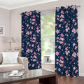 Pink Sakura Cherry Blossom Pattern Print Dimout Grommet Curtains