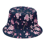 Pink Sakura Cherry Blossom Pattern Print Bucket Hat