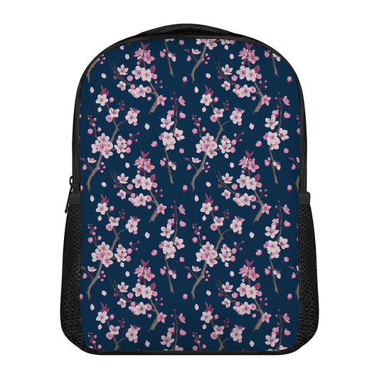 Pink Sakura Cherry Blossom Pattern Print Casual Backpack