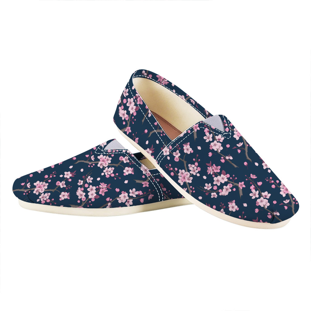 Pink Sakura Cherry Blossom Pattern Print Casual Shoes
