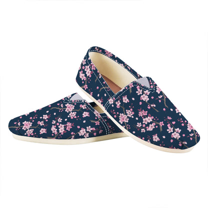 Pink Sakura Cherry Blossom Pattern Print Casual Shoes