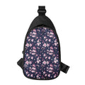Pink Sakura Cherry Blossom Pattern Print Sling Bag