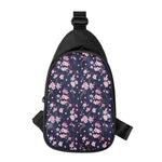Pink Sakura Cherry Blossom Pattern Print Chest Bag