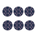 Pink Sakura Cherry Blossom Pattern Print Coaster Set