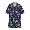 Pink Sakura Cherry Blossom Pattern Print Cotton Hawaiian Shirt