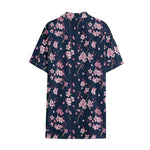 Pink Sakura Cherry Blossom Pattern Print Cotton Hawaiian Shirt