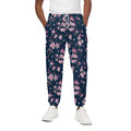 Pink Sakura Cherry Blossom Pattern Print Cotton Sweatpants