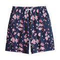 Pink Sakura Cherry Blossom Pattern Print Cotton Shorts