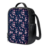 Pink Sakura Cherry Blossom Pattern Print Crossbody Lunch Bag