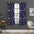 Pink Sakura Cherry Blossom Pattern Print Grommet Curtain Panels