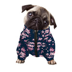 Pink Sakura Cherry Blossom Pattern Print Dog Zip Up Jacket