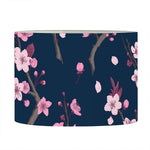 Pink Sakura Cherry Blossom Pattern Print Drum Lamp Shade