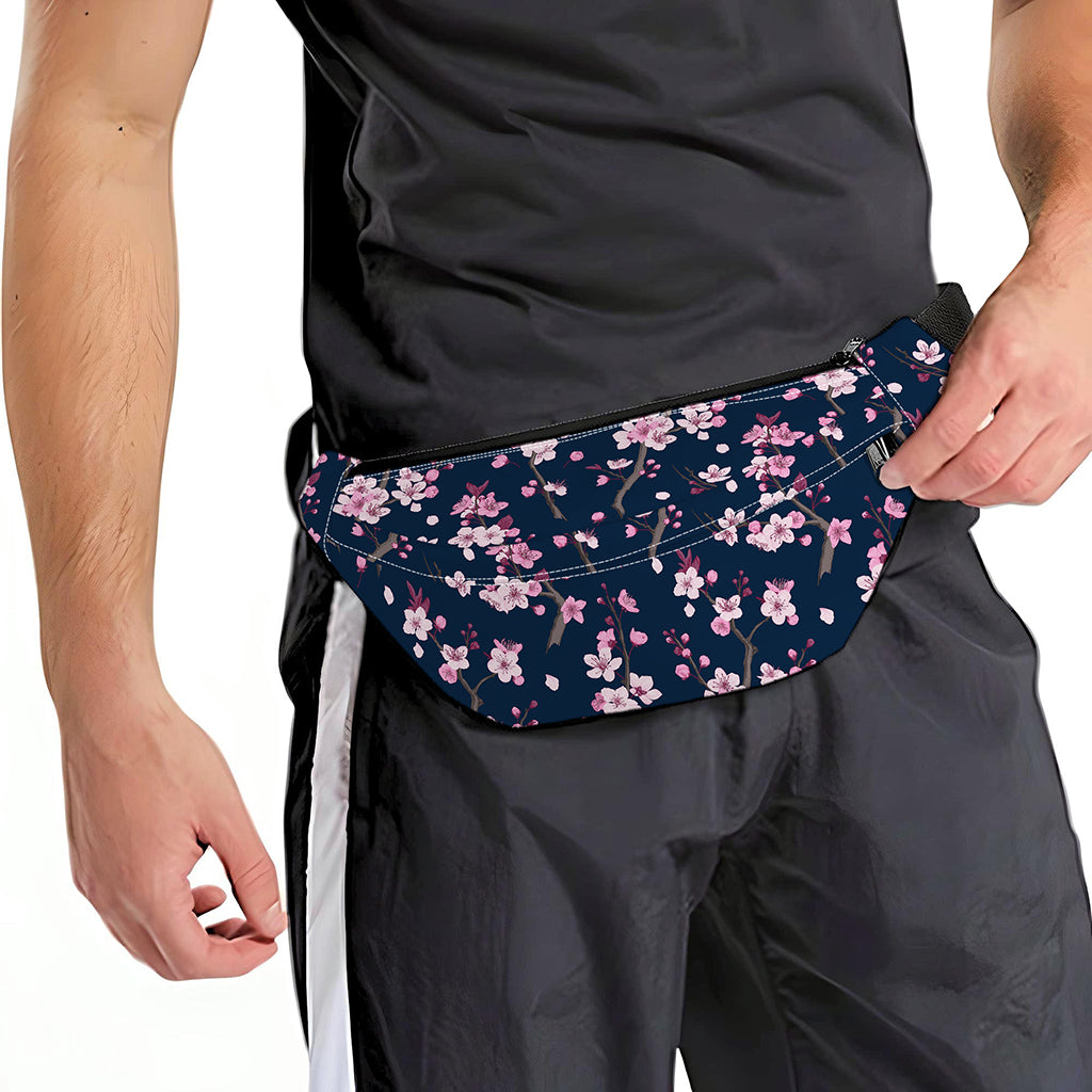 Pink Sakura Cherry Blossom Pattern Print Fanny Pack