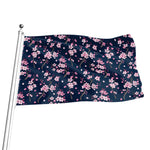Pink Sakura Cherry Blossom Pattern Print Flag