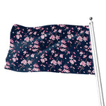 Pink Sakura Cherry Blossom Pattern Print Flag