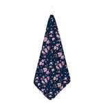 Pink Sakura Cherry Blossom Pattern Print Hand Towel