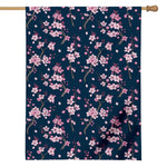 Pink Sakura Cherry Blossom Pattern Print House Flag