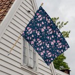 Pink Sakura Cherry Blossom Pattern Print House Flag