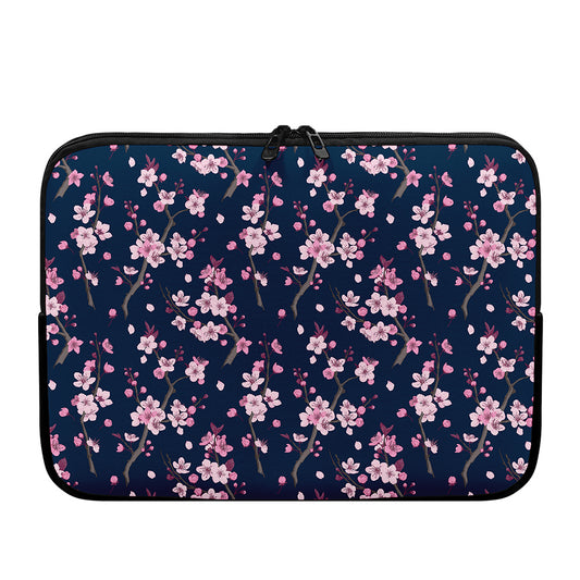 Pink Sakura Cherry Blossom Pattern Print Laptop Sleeve