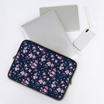Pink Sakura Cherry Blossom Pattern Print Laptop Sleeve