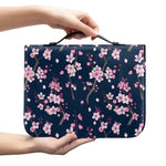 Pink Sakura Cherry Blossom Pattern Print Leather Bible Cover