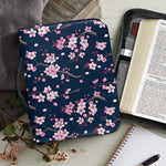 Pink Sakura Cherry Blossom Pattern Print Leather Bible Cover