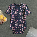 Pink Sakura Cherry Blossom Pattern Print Men's Bodysuit
