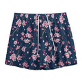Pink Sakura Cherry Blossom Pattern Print Mesh Shorts