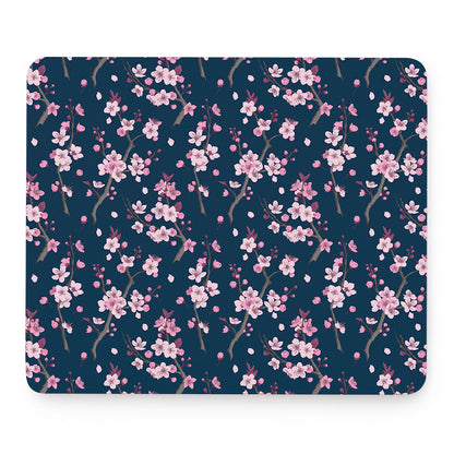 Pink Sakura Cherry Blossom Pattern Print Mouse Pad