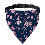 Pink Sakura Cherry Blossom Pattern Print Over The Collar Dog Bandana
