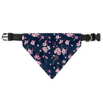 Pink Sakura Cherry Blossom Pattern Print Over The Collar Dog Bandana