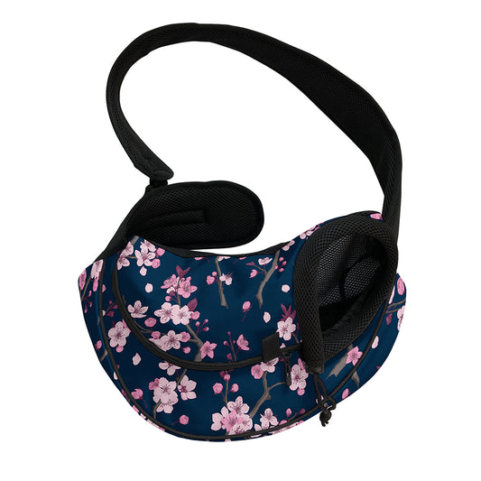 Pink Sakura Cherry Blossom Pattern Print Pet Sling Carrier