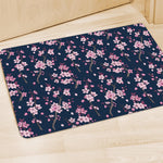 Pink Sakura Cherry Blossom Pattern Print Polyester Doormat