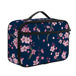 Pink Sakura Cherry Blossom Pattern Print Portable Lunch Bag