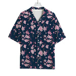 Pink Sakura Cherry Blossom Pattern Print Rayon Hawaiian Shirt