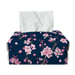 Pink Sakura Cherry Blossom Pattern Print Rectangle Tissue Box Cover