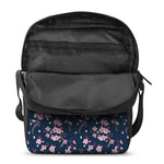 Pink Sakura Cherry Blossom Pattern Print Rectangular Crossbody Bag