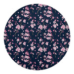 Pink Sakura Cherry Blossom Pattern Print Round Blanket