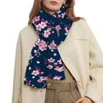 Pink Sakura Cherry Blossom Pattern Print Scarf