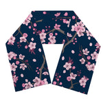 Pink Sakura Cherry Blossom Pattern Print Scarf