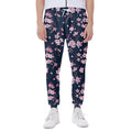 Pink Sakura Cherry Blossom Pattern Print Joggers