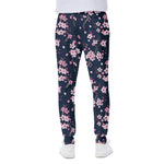 Pink Sakura Cherry Blossom Pattern Print Scuba Joggers