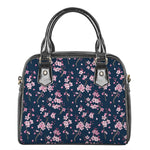 Pink Sakura Cherry Blossom Pattern Print Shoulder Handbag