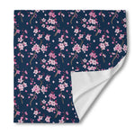 Pink Sakura Cherry Blossom Pattern Print Silk Bandana