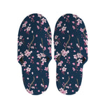 Pink Sakura Cherry Blossom Pattern Print Slippers