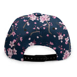 Pink Sakura Cherry Blossom Pattern Print Snapback Cap