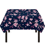 Pink Sakura Cherry Blossom Pattern Print Tablecloth